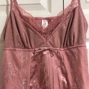 Y2K lace fairy top velvet trim